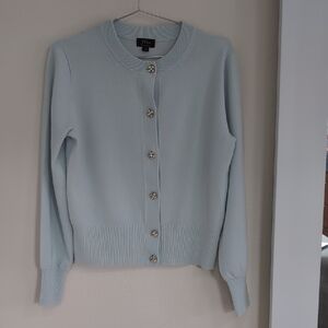 J. Crew Cashmere Cardigan with Rhinestone Buttons